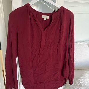 LOFT Deep Red Women's Blouse